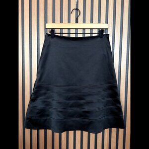 JS Collection Skirt 4 Womens Black Skater Layered A Line Mini Skater